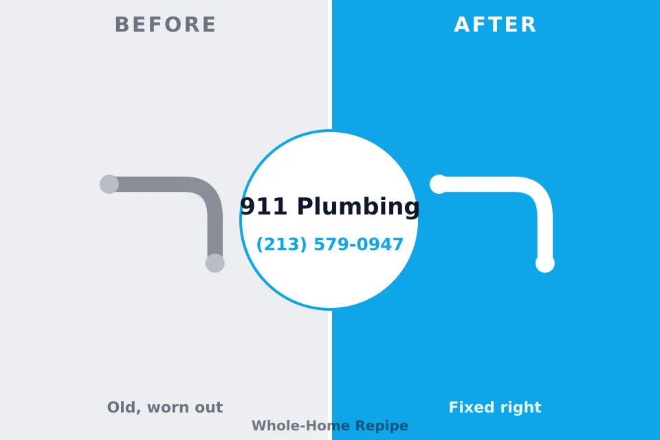 Before and after: plumbing company Wormleysburg, PA